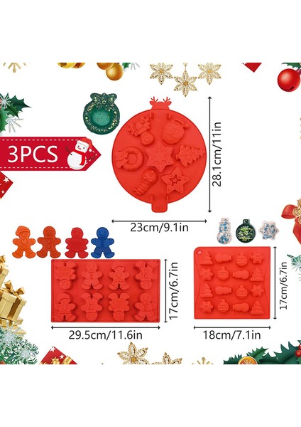 3x Noel Silikon Bisküvi Kalıp (Yurt Dışından) fiyatları