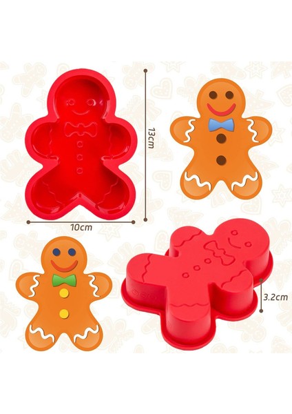 2 Adet Zencefilli Kurabiye Adam Silikon Pişirme Kalıbı (Yurt Dışından) fiyatları