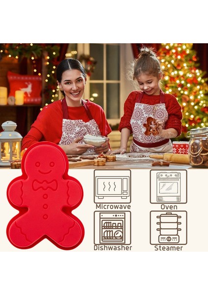 2 Adet Zencefilli Kurabiye Adam Silikon Pişirme Kalıbı (Yurt Dışından) modelleri