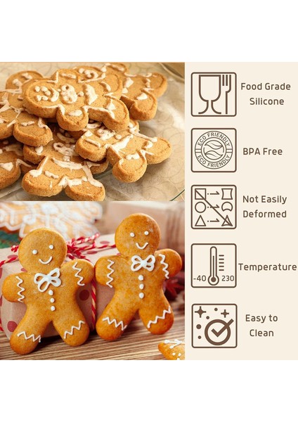 2 Adet Zencefilli Kurabiye Adam Silikon Pişirme Kalıbı (Yurt Dışından) fırsatları