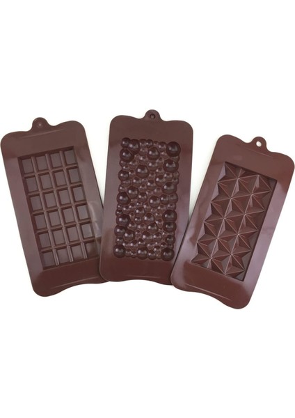 3x Gofret Geometrik Üçgen Kabarcık Kalıbı (Yurt Dışından)