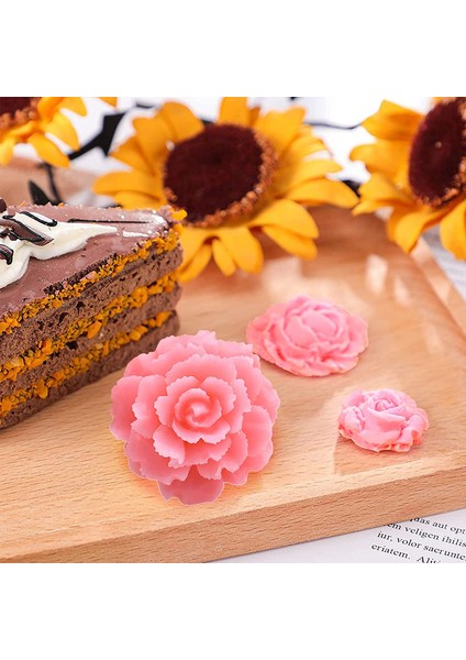 2 3D Çiçek Silikon Kalıp Pembe (Yurt Dışından) modelleri