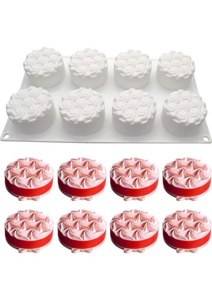 Tatlı Kalıp 8 Delikli Çiçek Spiral (Yurt Dışından)
