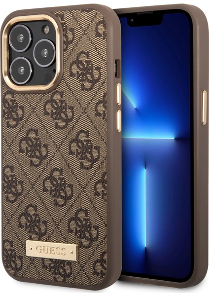 Apple iPhone 14 Pro Max Magsafe 4g Pu Deri Kılıf GUHMP14XU4GPRW - Kahverengi