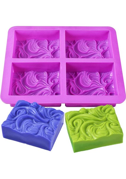 2 Adet 4 Şirket Dalga Çiçek Silikon Kalıp Mor (Yurt Dışından)