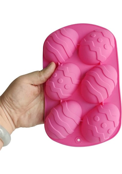 3 Silikon Paskalya Yumurta Kalıp Pembe (Yurt Dışından) modelleri