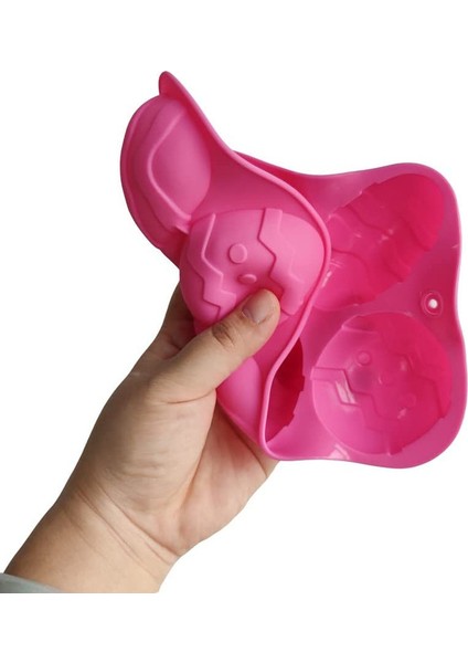 3 Silikon Paskalya Yumurta Kalıp Pembe (Yurt Dışından) fırsatları