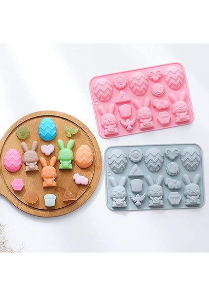 2x Silikon Çikolata Tavşan Kalıp (Yurt Dışından)