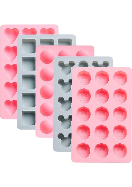 5 Silikon Çikolata Kalıpları Seti (Yurt Dışından)