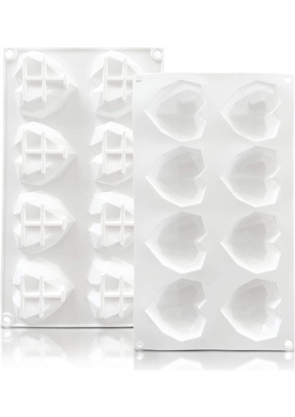 2 Adet 8 Boşluk Elmas Çekirdek Silikon Kalıp (Yurt Dışından)