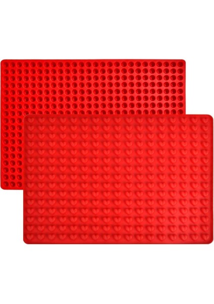 Silikon Fırın Tepsisi 2 Dilim Kırmızı (Yurt Dışından)