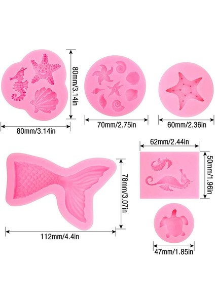 6 Adet Okyanus Serisi Bisküvi Kalıbı (Yurt Dışından) fiyatları