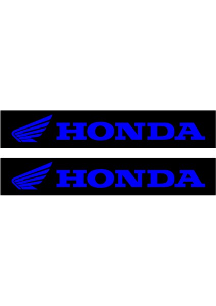 Honda Motorcu Boru Sticker Set Mavi