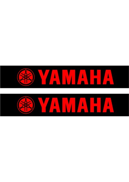 Yamaha Motorcu Boru Sticker Set Kırmızı