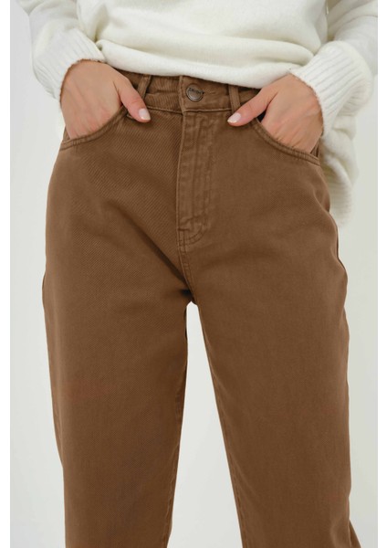 Yüksek Bel Balon Jean Taba indirimleri