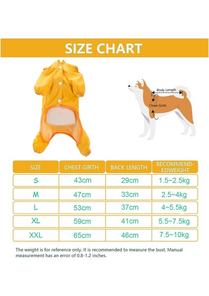 Köpek Yağmurluk Sarı-S (Yurt Dışından) indirimleri