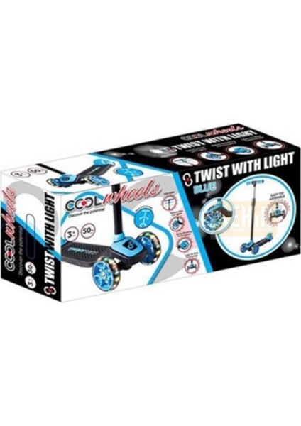 Cool Wheels Twist 3 Tekerlekli LED Işıklı Yükseklik Ayarlı Çocuk Scooter