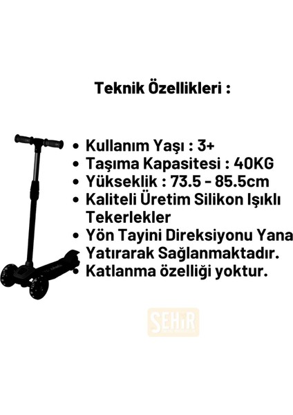 Cool Wheels Twist 3 Tekerlekli LED Işıklı Yükseklik Ayarlı Çocuk Scooter