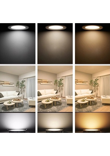 6 Watt Siyah Panel LED Armatür Sıva Altı Yuvarlak Ct 5125 Beyaz Işık indirimleri