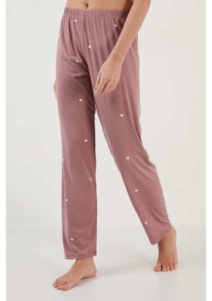 Desenli Kısa Kollu Beli Lastikli Gömlek Yaka Dokuma Pijama Takım Bayan Pijama Takımı 6097515