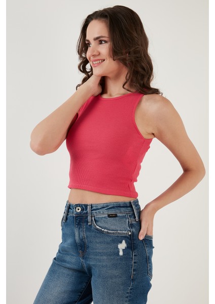 % 100 Pamuk Fitilli Super Crop Örme Atlet Bayan Atlet 5864215