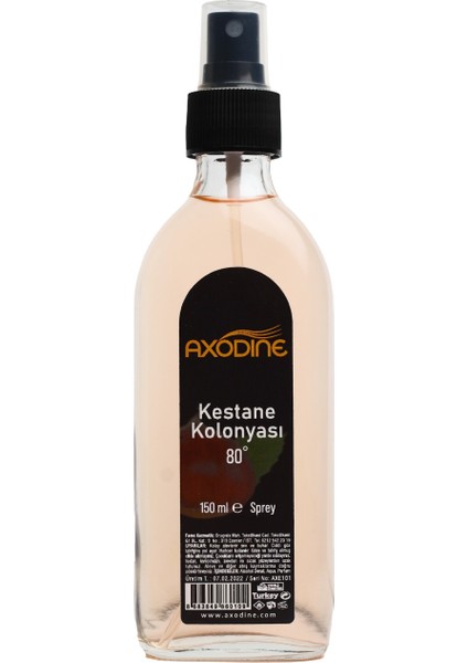 150 ml Kestane Çiçeği Cam Şişe Kolonya