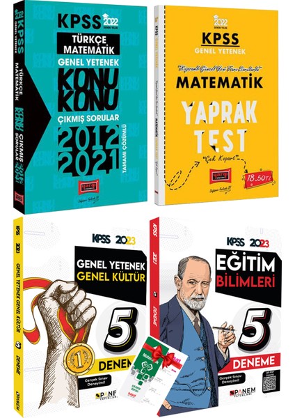 Yargı Yayınevi KPSS Türkçe Matematik Çıkmış Sorular+Mat Yaprak+Panem Genel Yetenek Genel Kültür 5D +Eğitim5D +Mat Yaprak