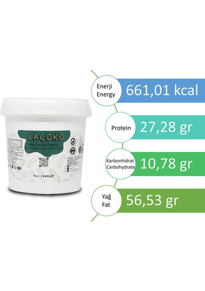 1 KG Kova Şekersiz, Katkısız, Glutensiz, Vegan, Doğal Az Kavrulmuş (ÇİĞ) Yer Fıstığı Ezmesi (1 KG)