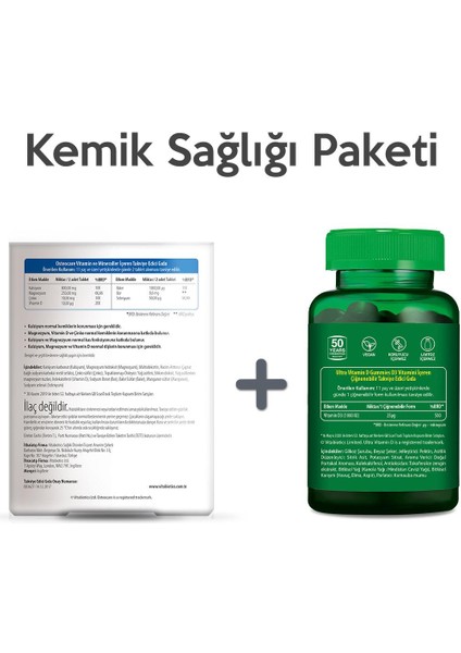 (30 Tablet) + Ultra Vitamin D Gummies - Kemik Paketi fiyatları