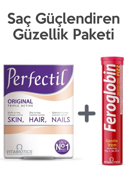 Saç Cilt Tırnak Sağlığı Vitamini Ve Feroglobin Enerji Desteği Paketi