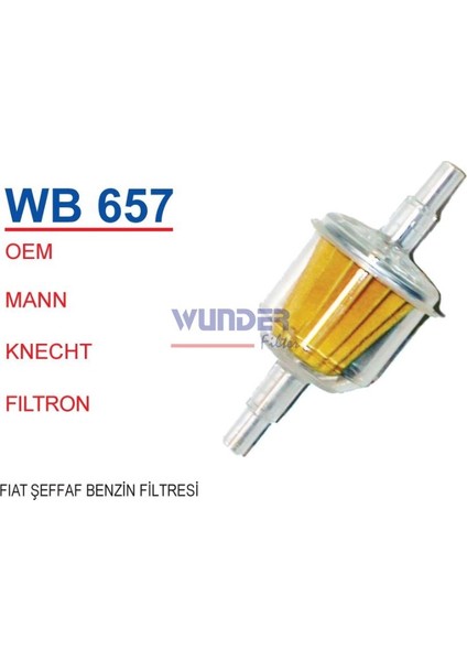 Fıltre Yakı Fiat Şeffaf Benzin Filtresi