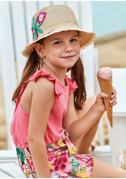 Kız Çocuk Bluz Şort Takım Pembe 3214