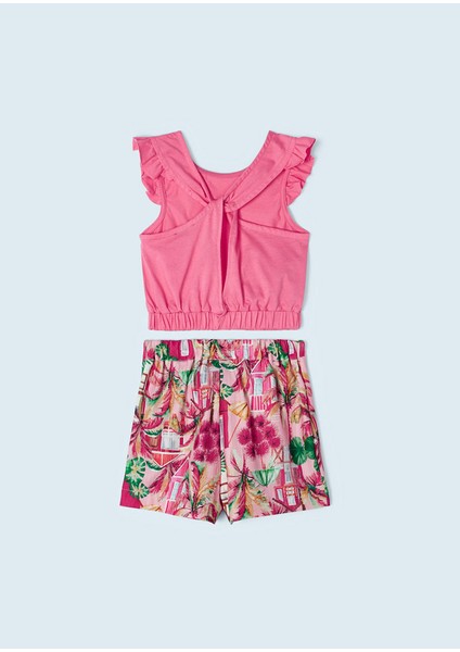 Kız Çocuk Bluz Şort Takım Pembe 3214 fırsatları