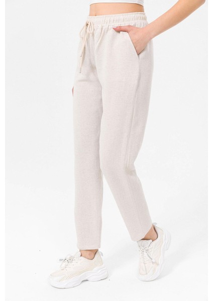 Kadın Beli Lastikli Keten Pantolon fırsatları