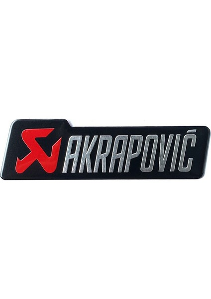 Akrapovic Dikdörtgen Sticker Kırmızı