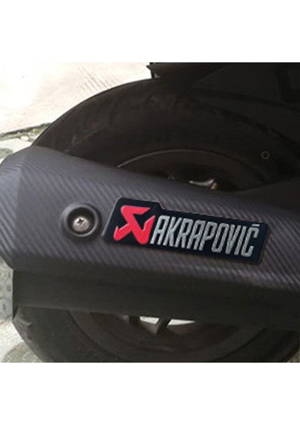 Akrapovic Dikdörtgen Sticker Kırmızı