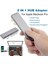 6 In 1 Type - C Hub Adaptörü 2 USB 3.0 Sd Tf Kart Okuyucu Macbook Gray İçin Şarj (Yurt Dışından) 2