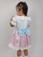 Dmını Bebe Yaka Arkası Fiyonklu Kız Çocuk Elbise, Kız Bebek Doğum Günü Elbise ID:126 2