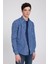Slim Fit Mavi Kareli Ekoseli Gömlek 7HC02ORT09265 1