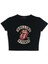 Rolling Stones Baskılı Siyah Crop 2