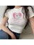 Pretty Cat & Heart Baskılı Beyaz Crop 2