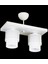 Ikili Beyaz Cam Kafes Model Modern Plafonyer Avize 1