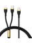 USB C-Çok Şarj Kablosu 2'si 1 Arada Type-C-Usb-C/ Yıldırım Kablosu Pd Ada - Siyah (Yurt Dışından) 5