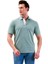 Çağla Yeşili Üzeri Beyaz Puantiyeli Polo Yaka Kısakol Pamuk Slim Fit Tişört 3