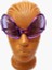 Parti Aksesuar Mor Renk Alien Parti Gözlüğü Retro Parti Gözlüğü 8X13 cm 1