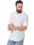 CH198 Hakim Yaka Beyaz Keten Yazlık Gömlek 3