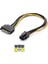6 Pin Pcı-E Dişi To 15 Pin Sata Erkek Power Güç Kablosu 30 cm 2