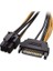 6 Pin Pcı-E Dişi To 15 Pin Sata Erkek Power Güç Kablosu 30 cm 4