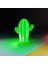 Pilli Silikon LED Işıklı Sevimli Kaktüs Gece Lambası Aydınlatması 17X10X6 cm 1