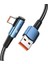 USB C Kablosu 7A/100W （20V/5A） Type Şarj Cihazı Hızlı Şarj Kablosu Sağ Açı - Mavi (Yurt Dışından) 1